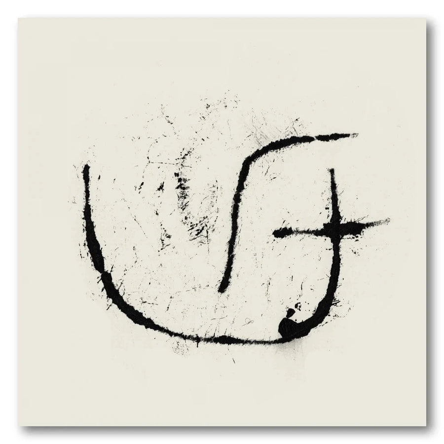 Monochrome Abstract Gesture 2 Art Print