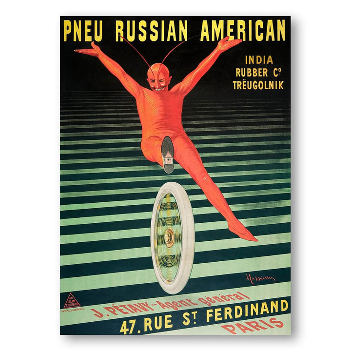 Pneu Russian American by Leonetto Cappiello Art Print