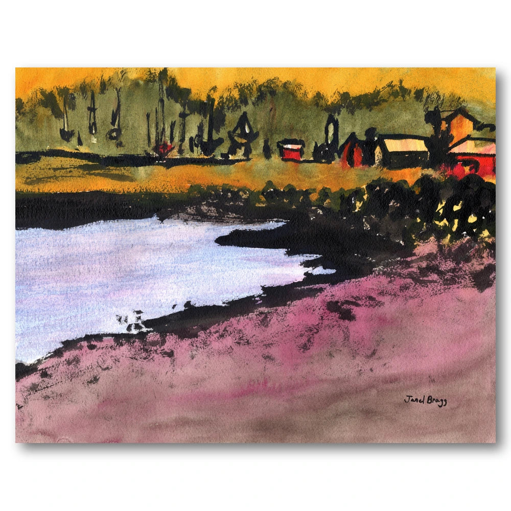 Rustic Waterside Scene Art Print