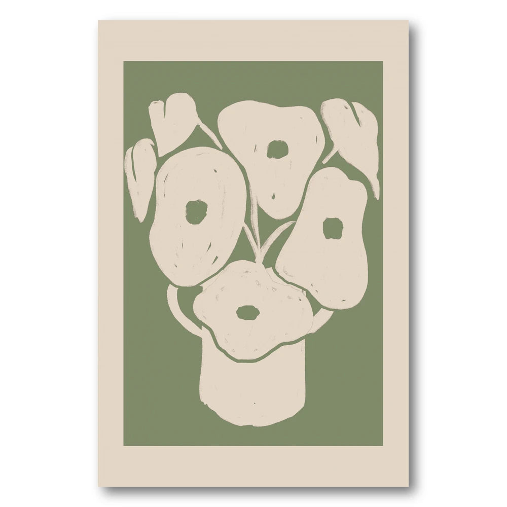 Sage Green Flowers Art Print