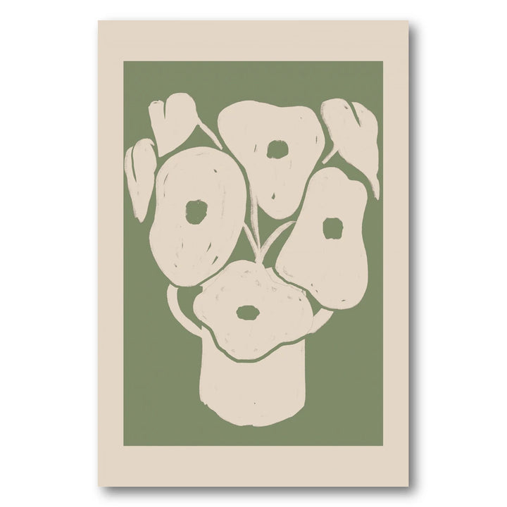 Sage Green Flowers Art Print