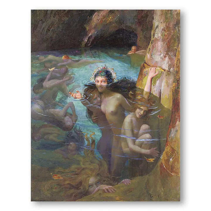 Enchanted Grotto Nymphs Art Print