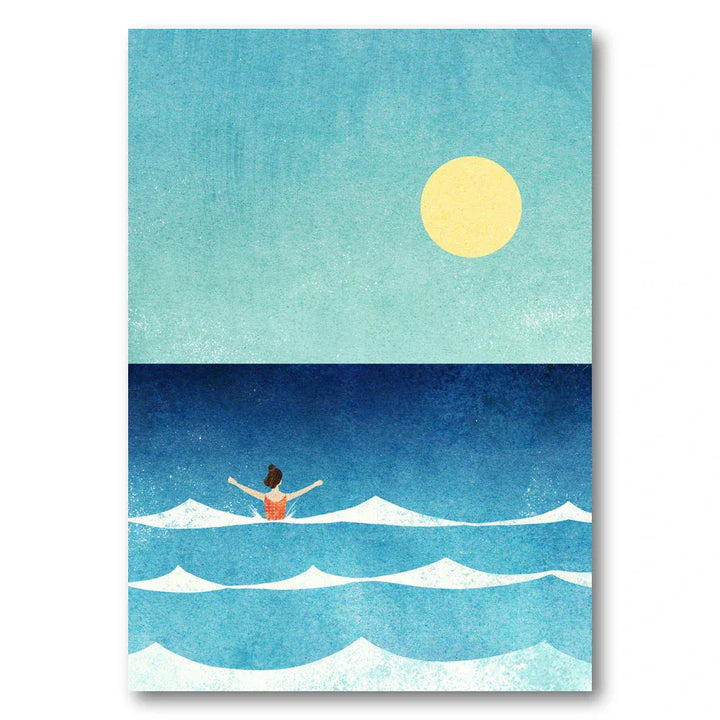 Sunlit Ocean Swim Art Print
