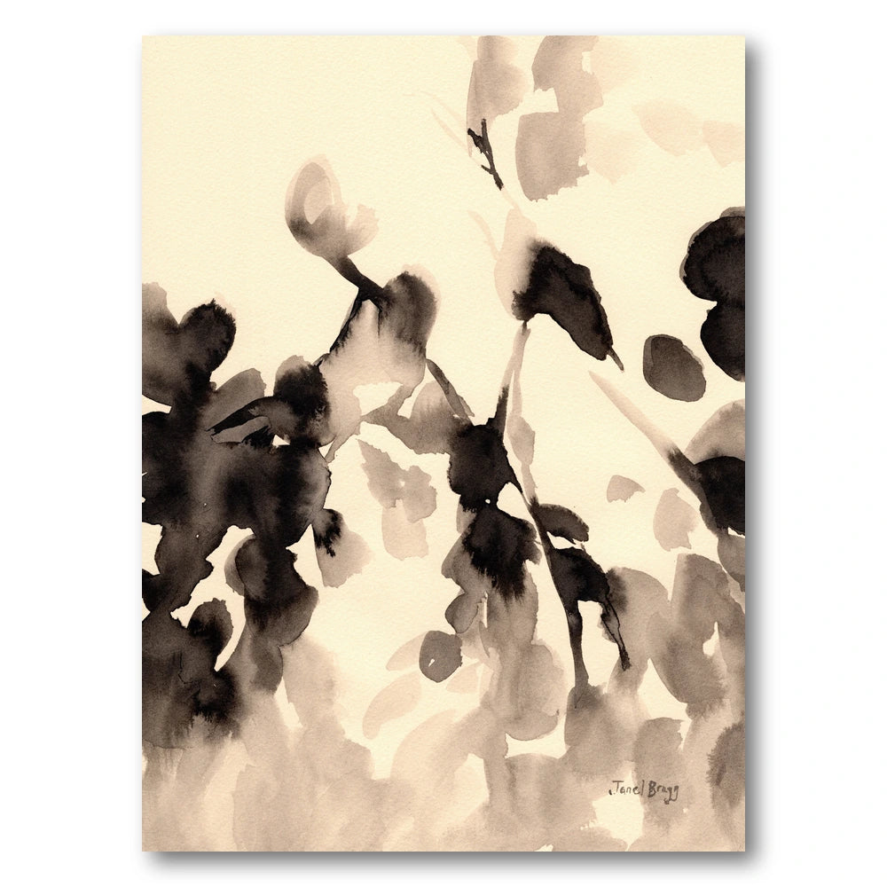 Sepia Botanical Movement Art Print