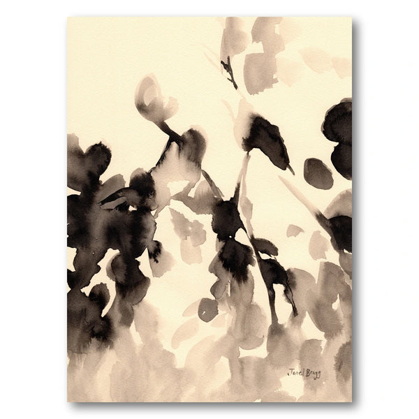 Sepia Botanical Movement Art Print