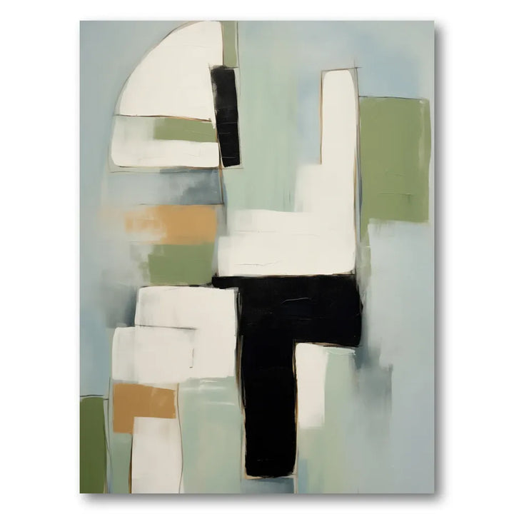 Serene Abstract Shapes Art Print
