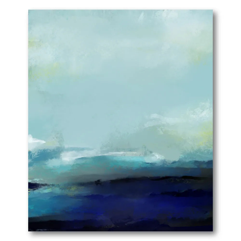 Serene Blue Landscape Art Print