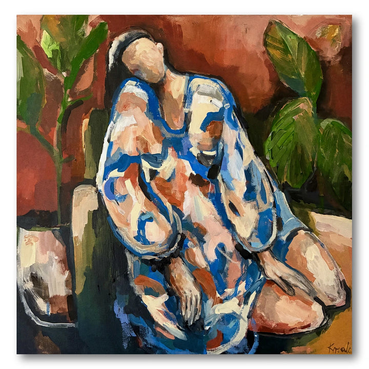 Serene Figure Indoors Art Print