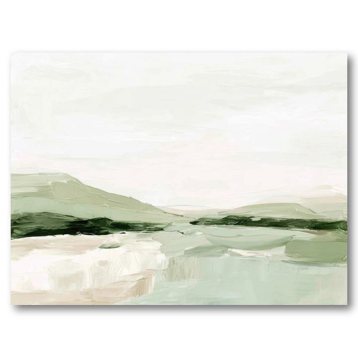 Serene Green Landscape Art Print