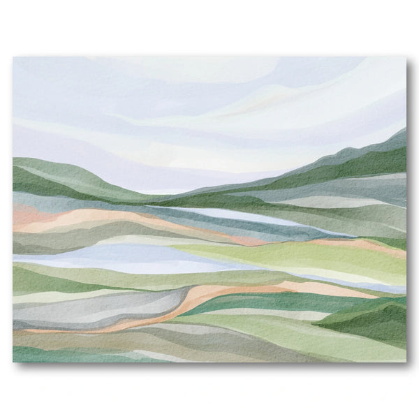 Serene Layered Landscape Art Print