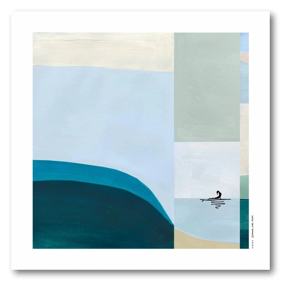 Calm Waters Abstract Paddle Art Print