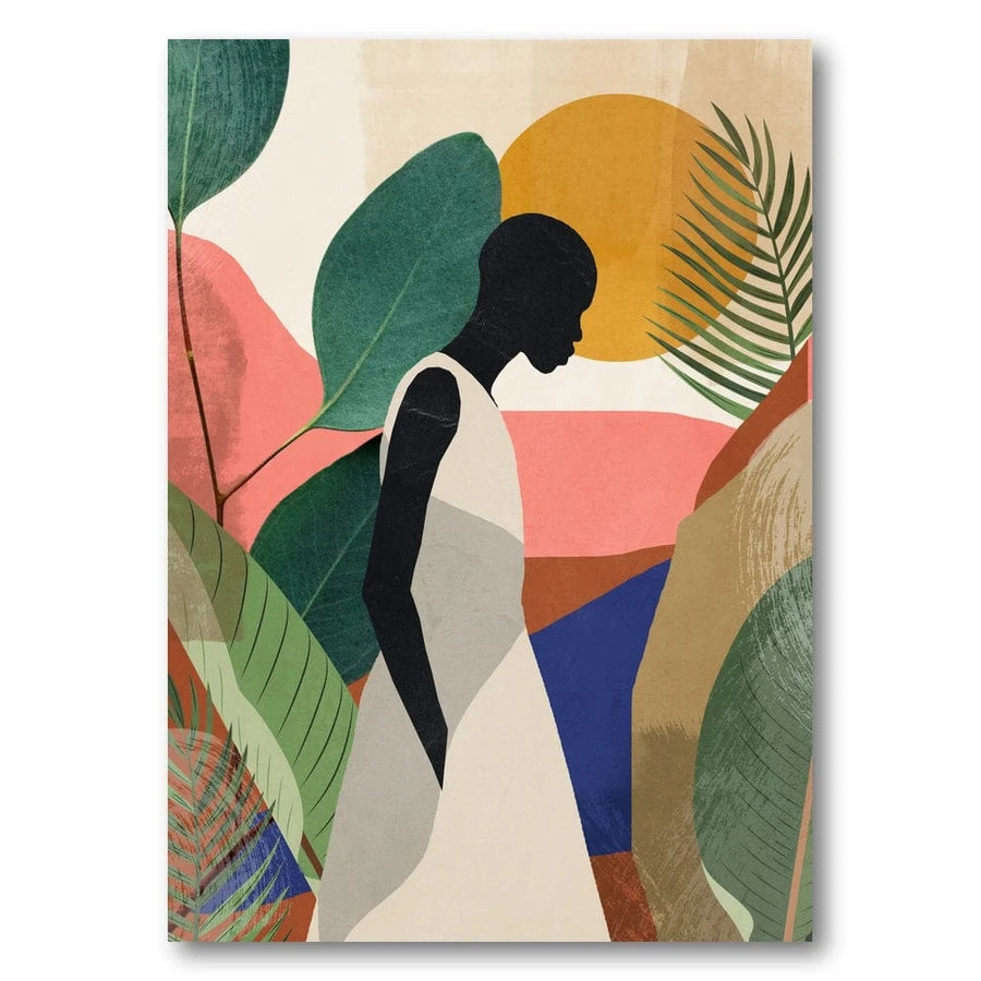 Botanical Harmony Silhouette Art Print