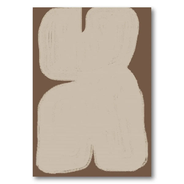 Chocolate Mocha Abstract Harmony Art Print