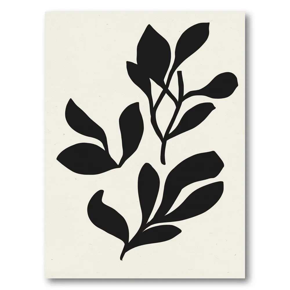 Silhouette Leaves Art Print