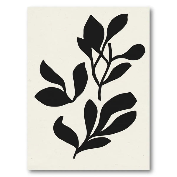 Silhouette Leaves Art Print