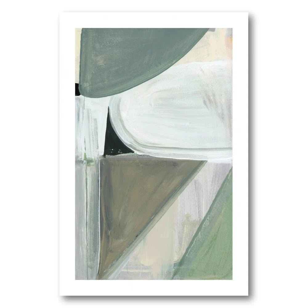 Elegant Soft Angles Art Print – Stone and Gray