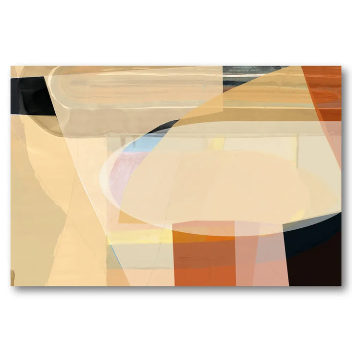 Soft Geometric Layers Art Print