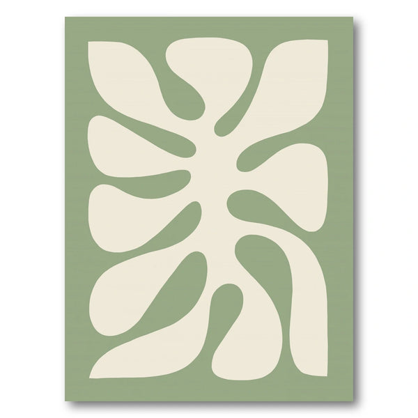Soft Sage Monstera Leaf Art Print