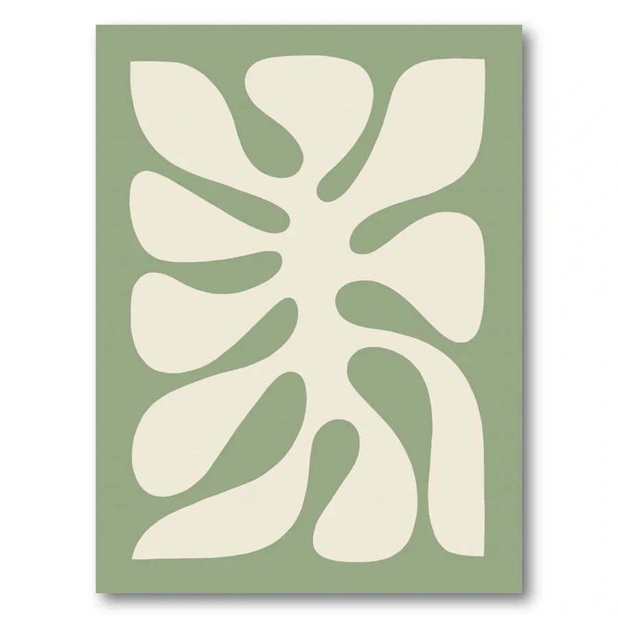 Soft Sage Monstera Leaf Art Print
