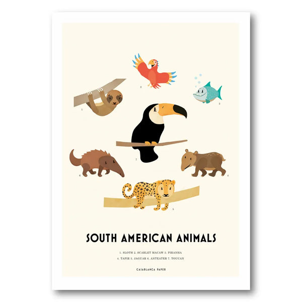 South American Animals Art Print