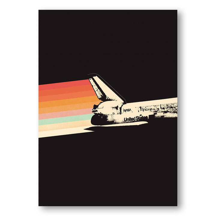 Space Ship Rainbow -  Art Print