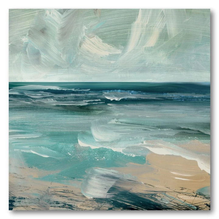 Tranquil Teal Seascape Art Print