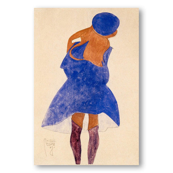 Standing Girl Back View by Egon Schiele Art Print