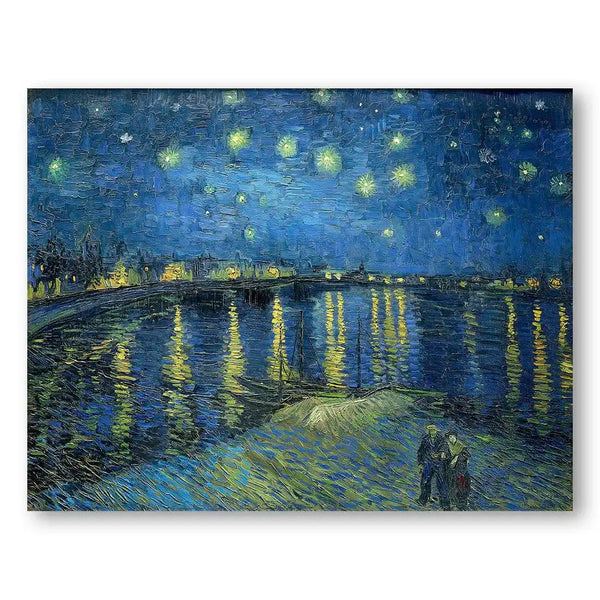 Starry Night Over The Rhone Van Gogh Luminous Stars Above River Reflections Art Print