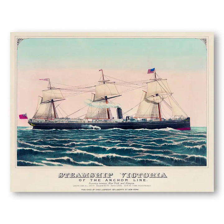 Steamship Victoria Coastal Art Print