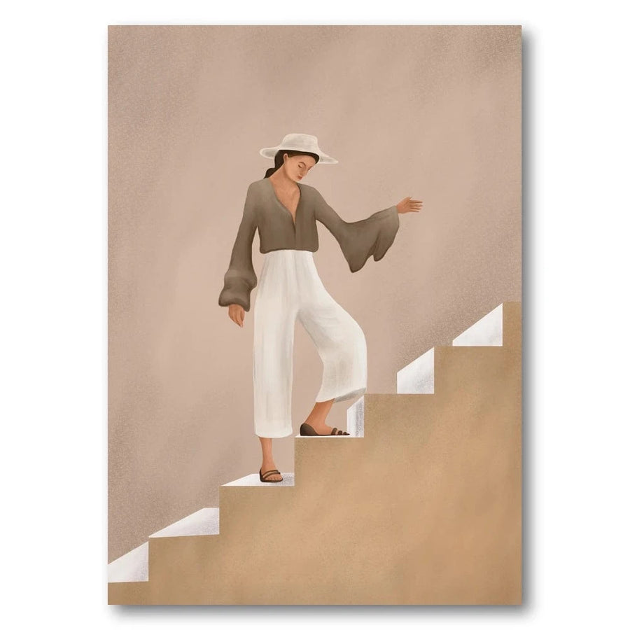 Stepping Up Feminine Art Print