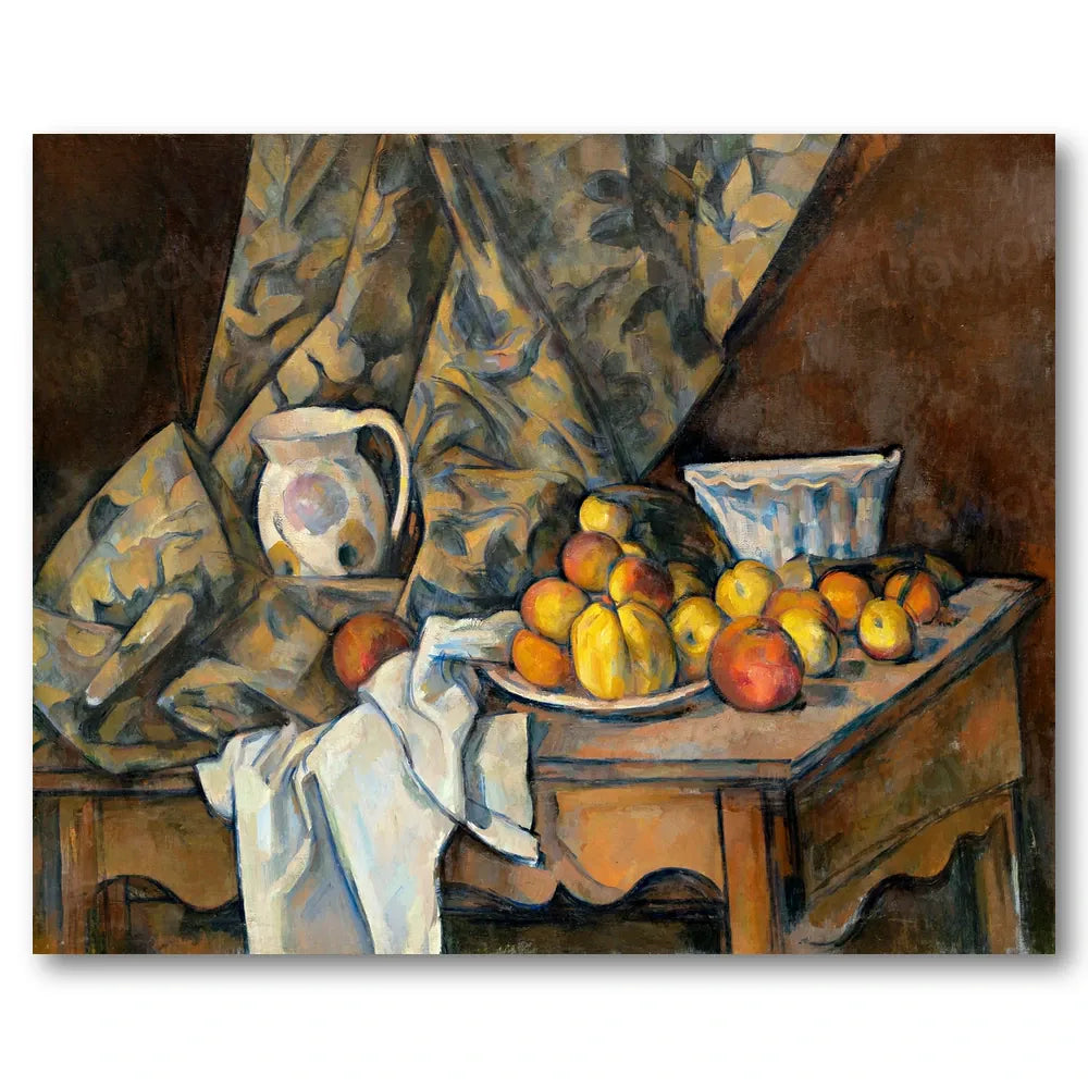 Still Life: Apples and Peaches Art Print
