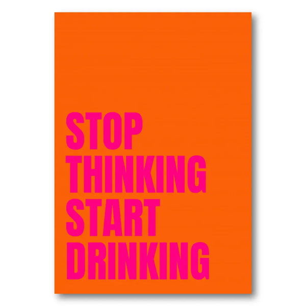Bold Orange Pink Typography Art Print