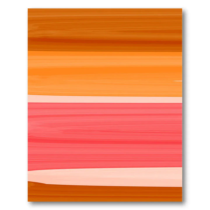 Radiant Sunset Stripe Art Print