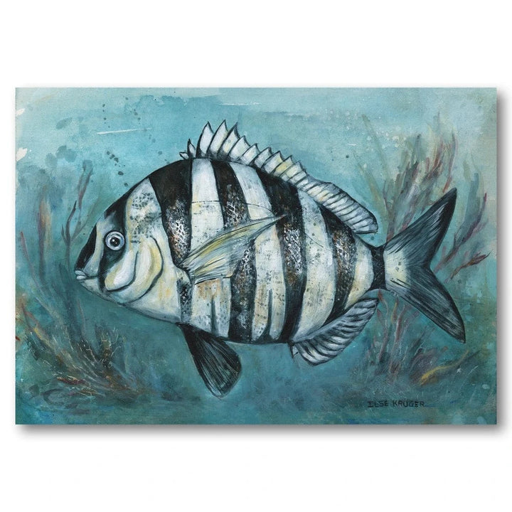 Zebra Striped Fish Elegance Art Print
