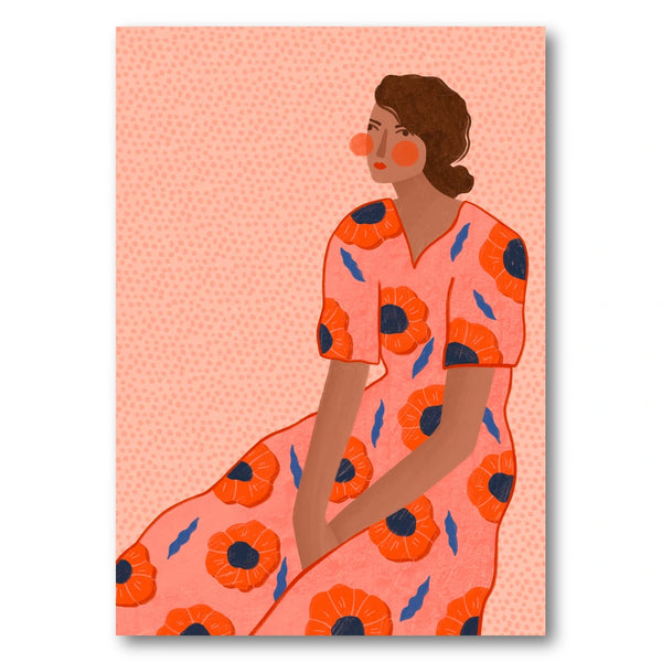 Stylish Poppy Portrait Art Print
