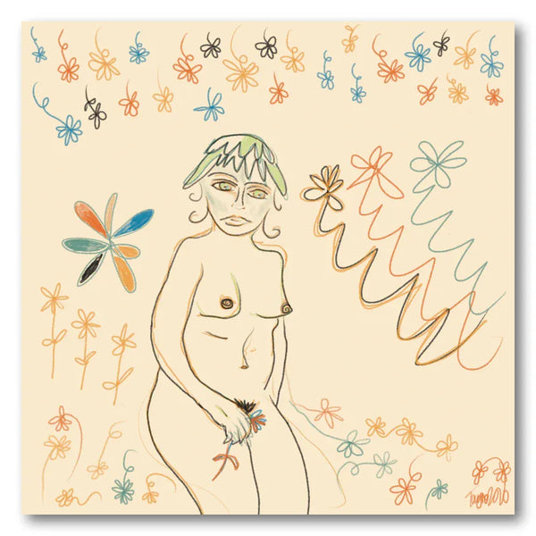 Whimsical Floral Portrait Art Print