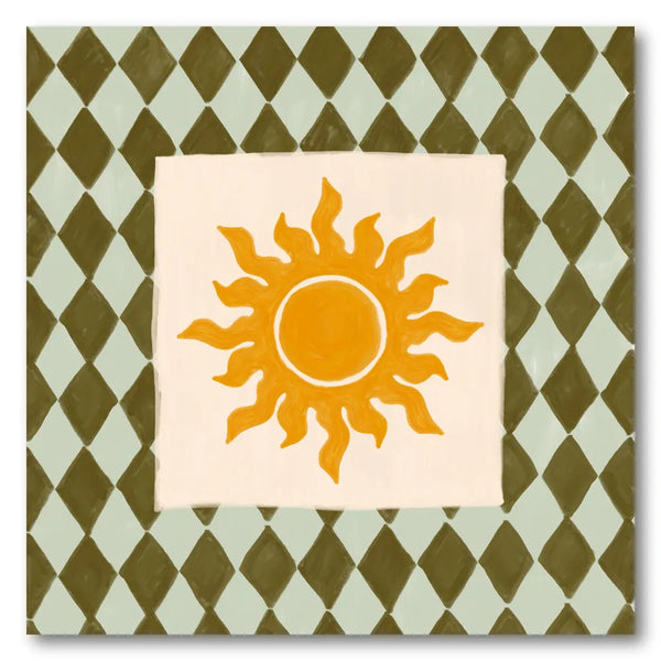 Sunny Diamond Pattern Art Print