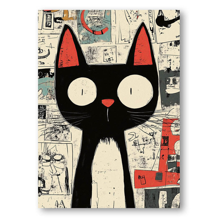 Surprised Cat - pop art Art Print