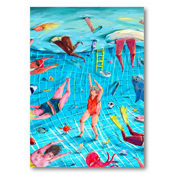Surreal Pool Fun Art Print
