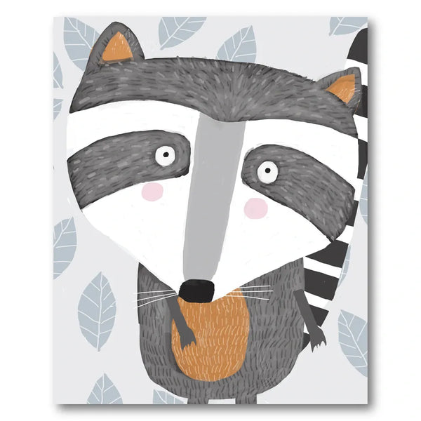 Sweet Woodland Raccoon Art Print