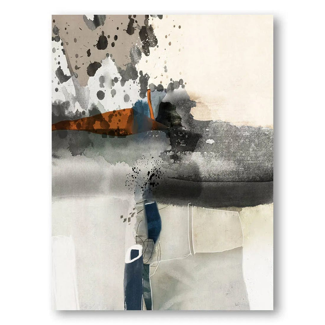 Abstract Splatter Burst Art Print inspired by action painting techniques