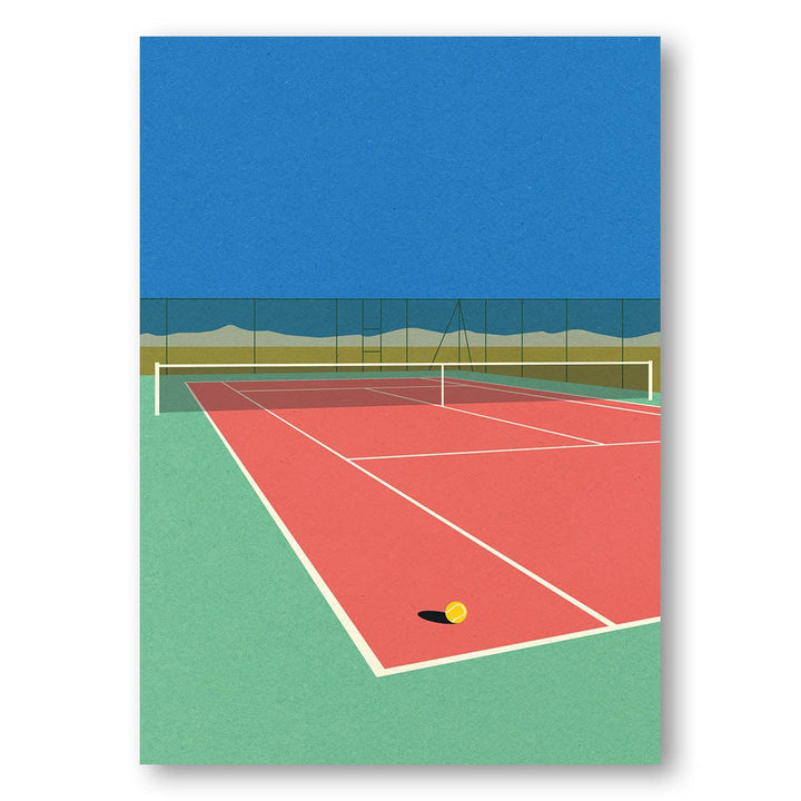 Tennis Court In the Desert -  Art Print