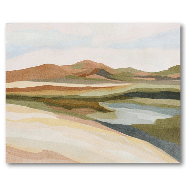Terracotta Hills and River Art Print