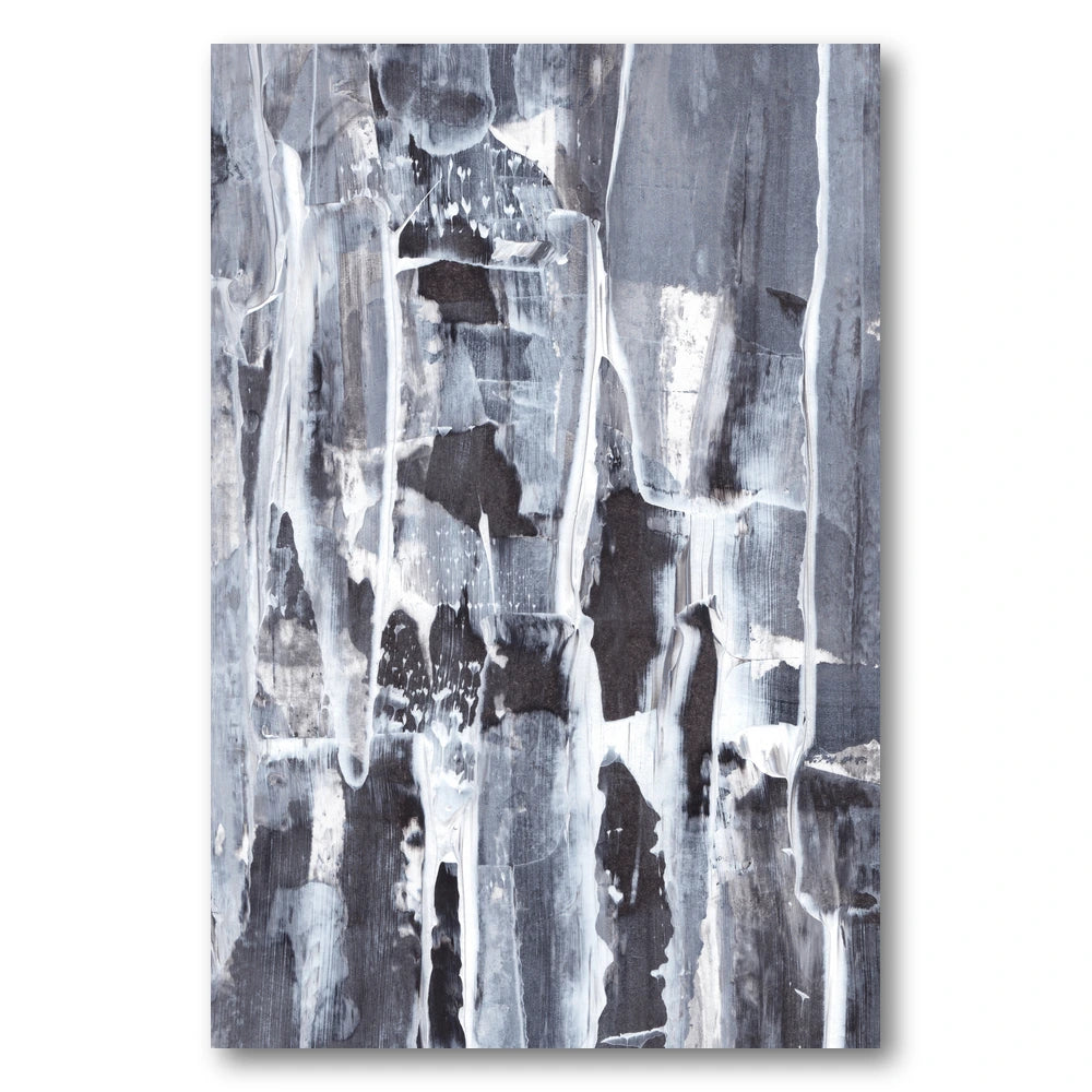 Textured Layers of Gray and White Art Print