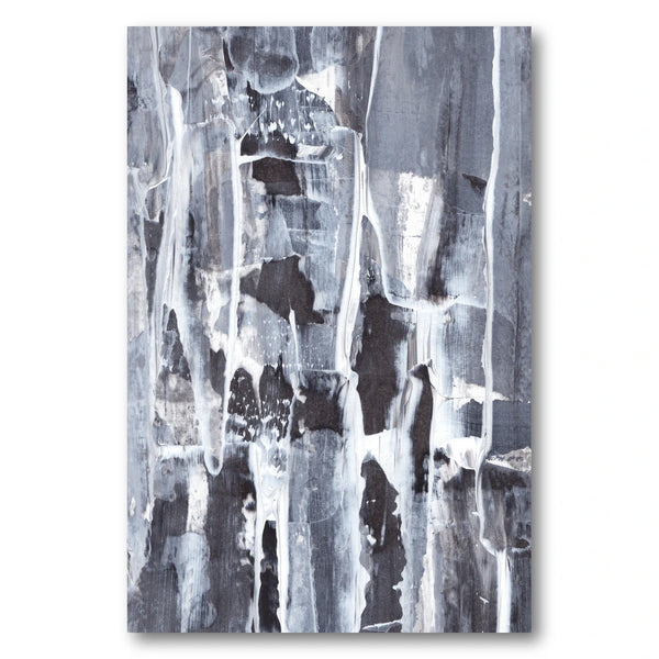 Textured Layers of Gray and White Art Print