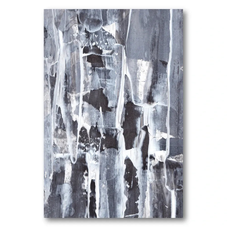 Textured Layers of Gray and White Art Print