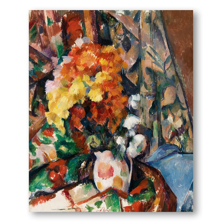 The Flowered Vase by Paul Cézanne Art Print