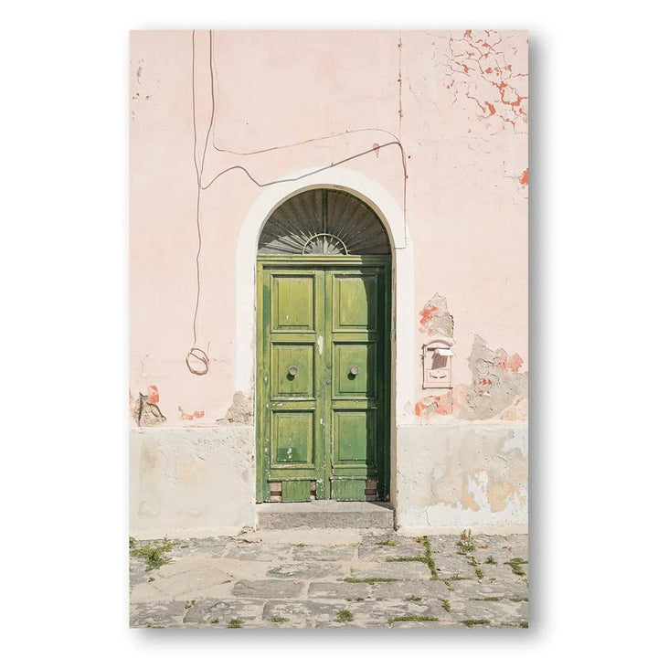 The Green Door Mediterranean Art Print