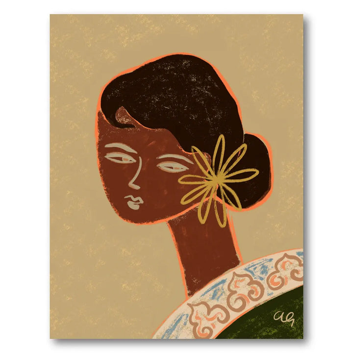 The Green Lady Art Print
