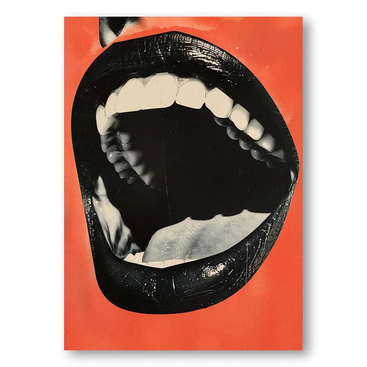 Shouting Lips Art Print